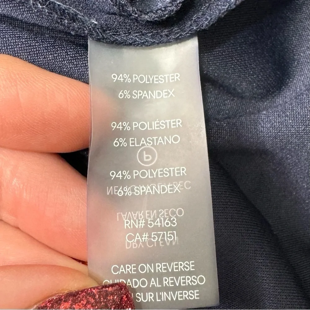 Karl Lagerfeld Navy Shift Dress with Tulip Bell Sleeves 12 Large - Picture 10 of 10